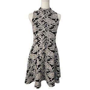 Forever 21 Fit & Flare Sleeveless High Neck Mini Dress
